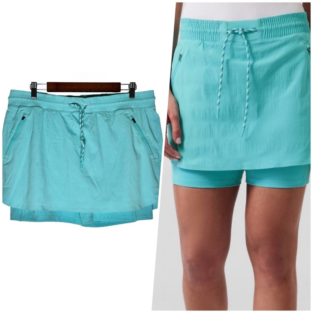 Athleta | Women | Trekkie Turquoise Short Skort | Size 14